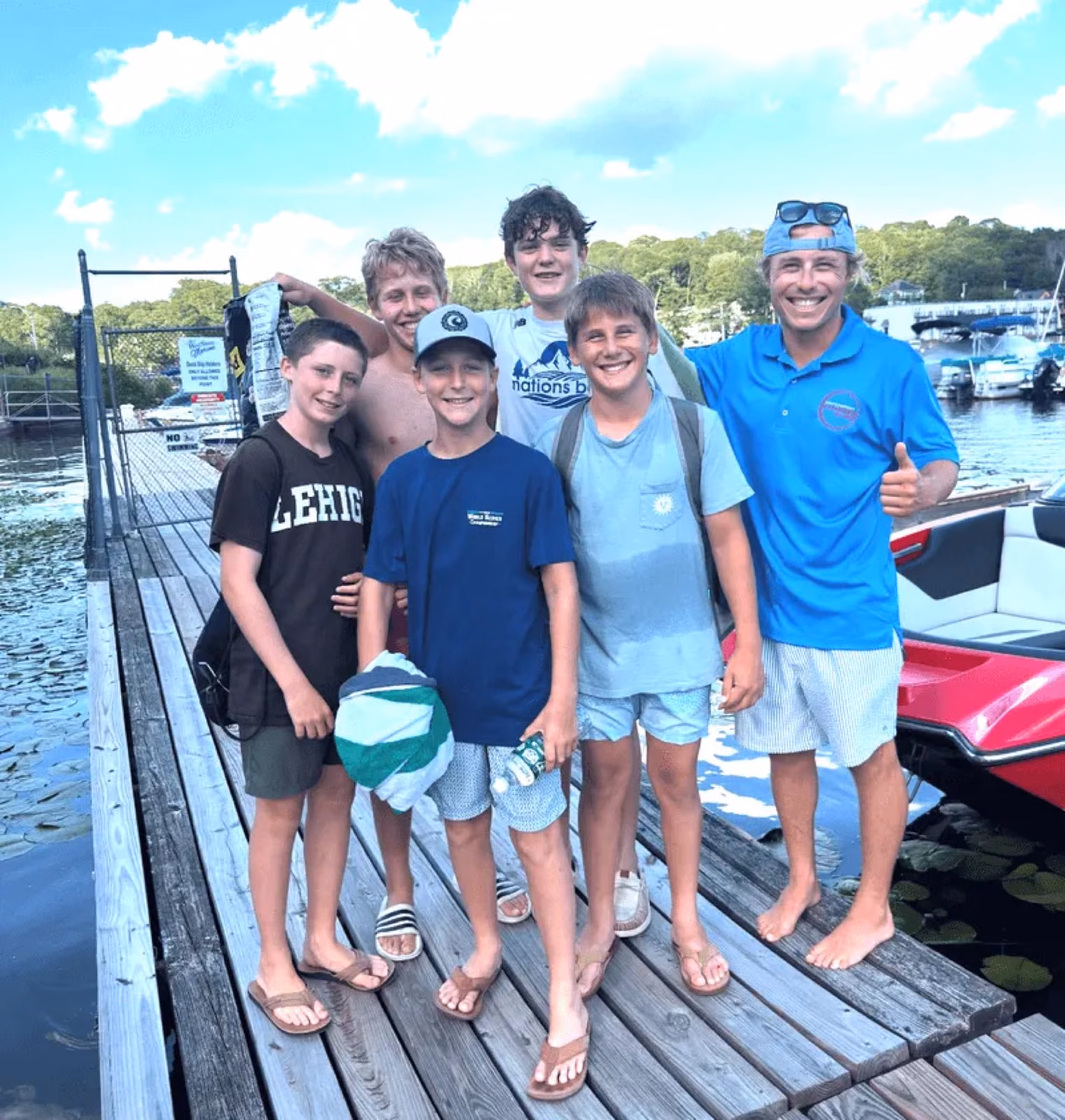 Group at the dock
