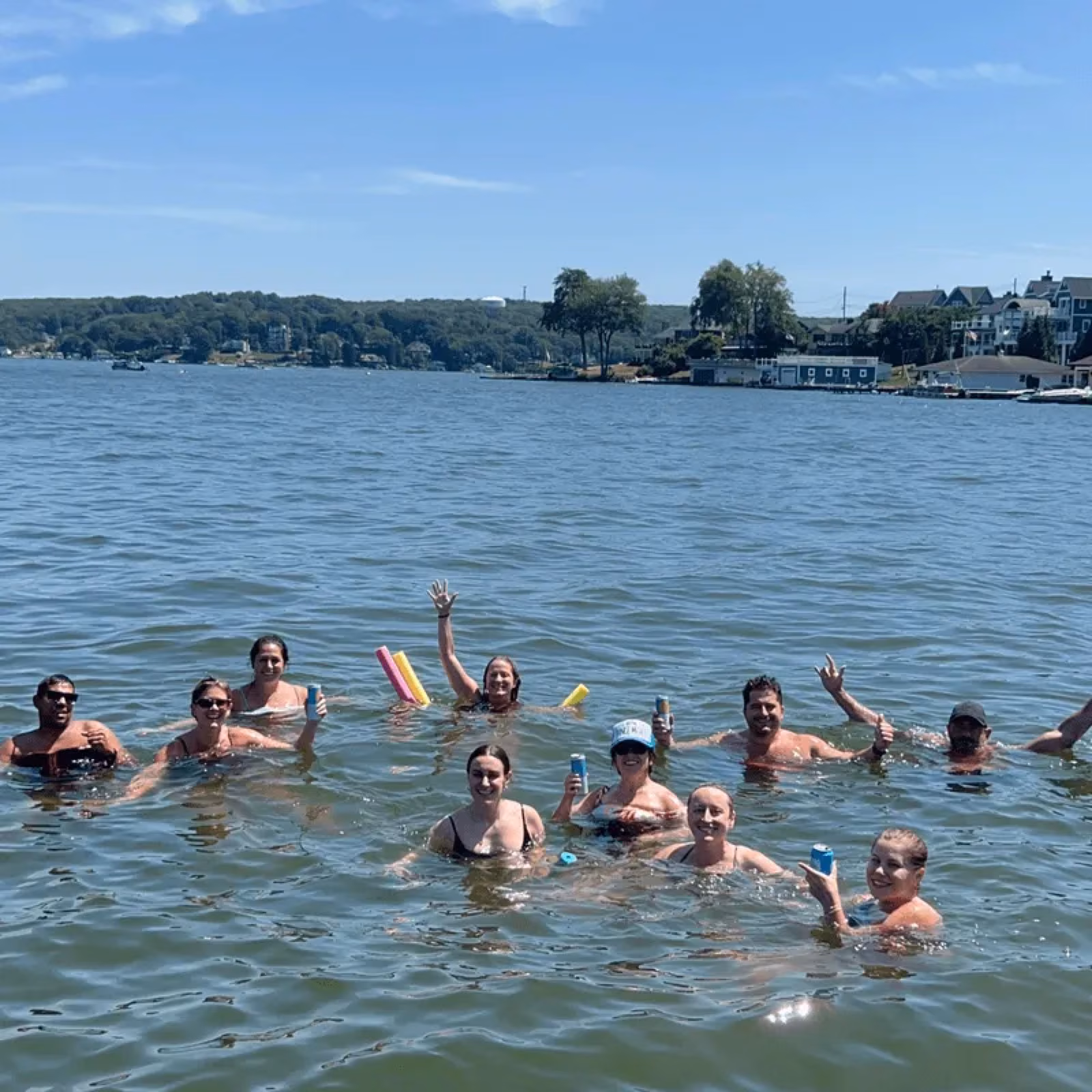 Swimming off the boat