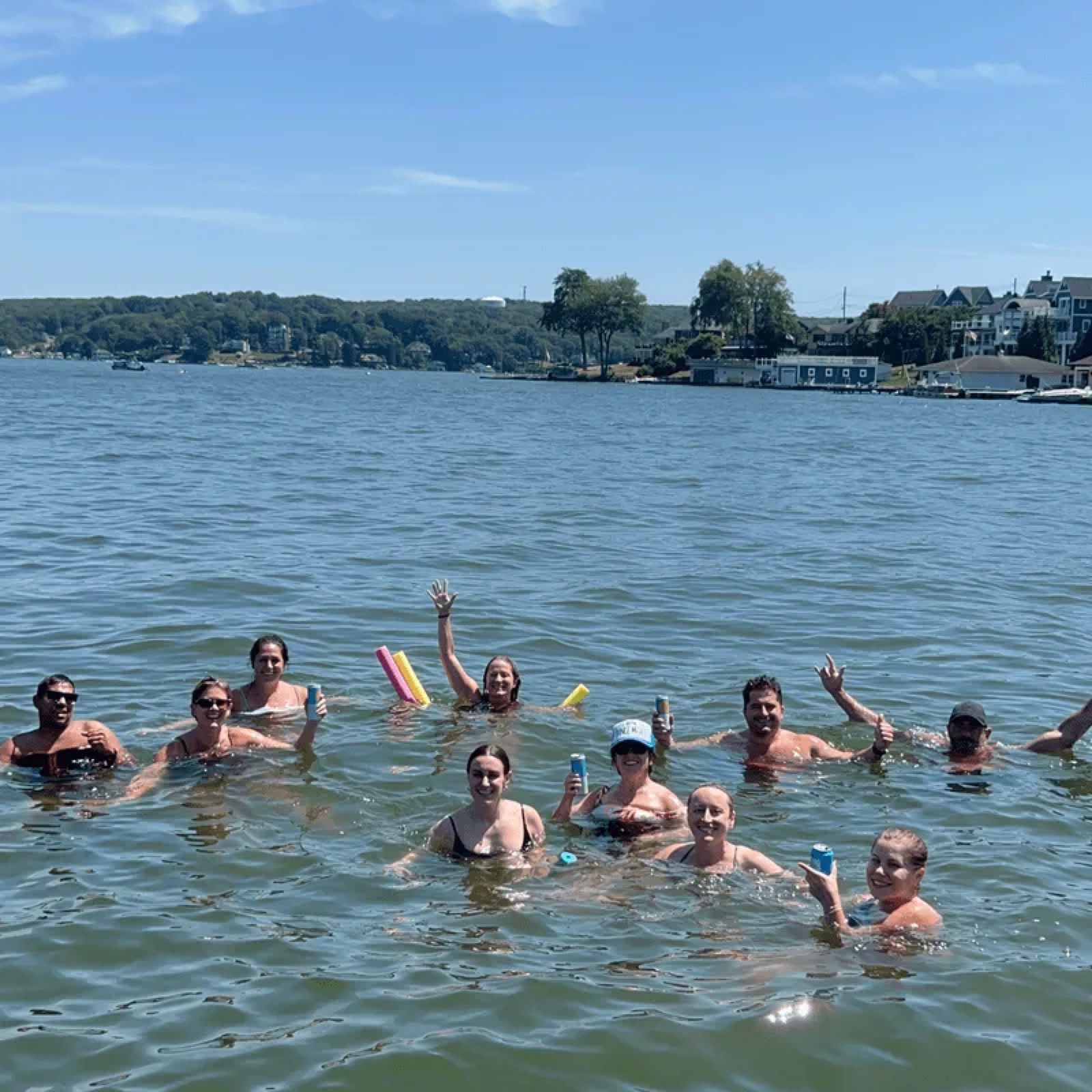 Swimming off the boat